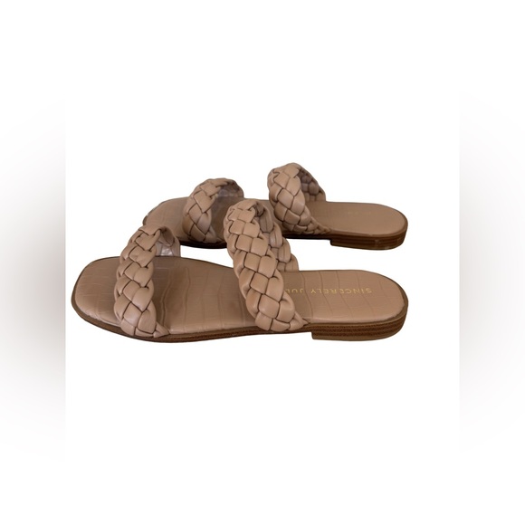 Sincerely Jules Tan Braided Sandals - Picture 3 of 10